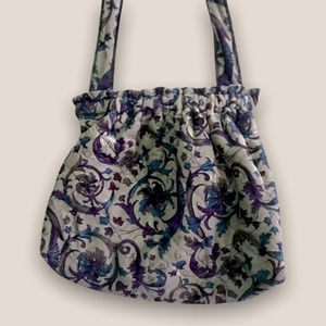 Corduroy Floral Flourish Tote Bag